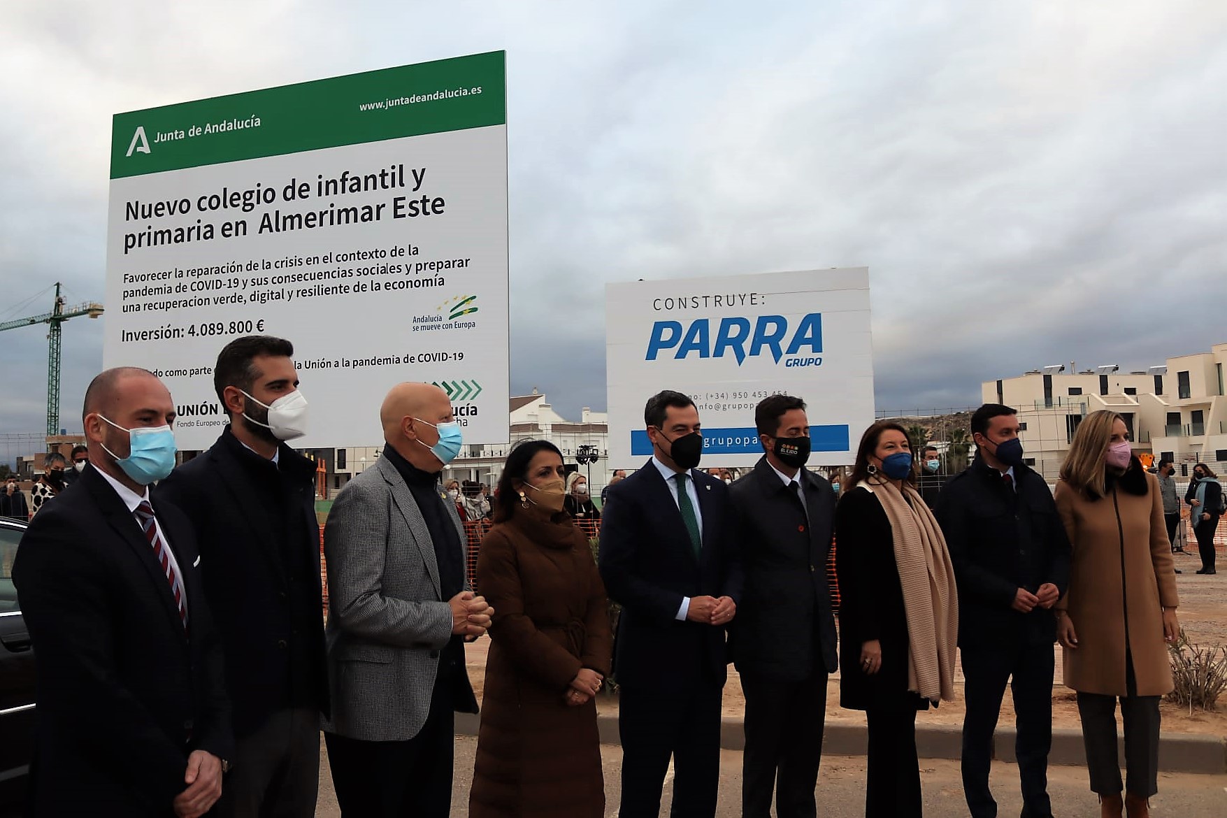 Autoridades a la llegada