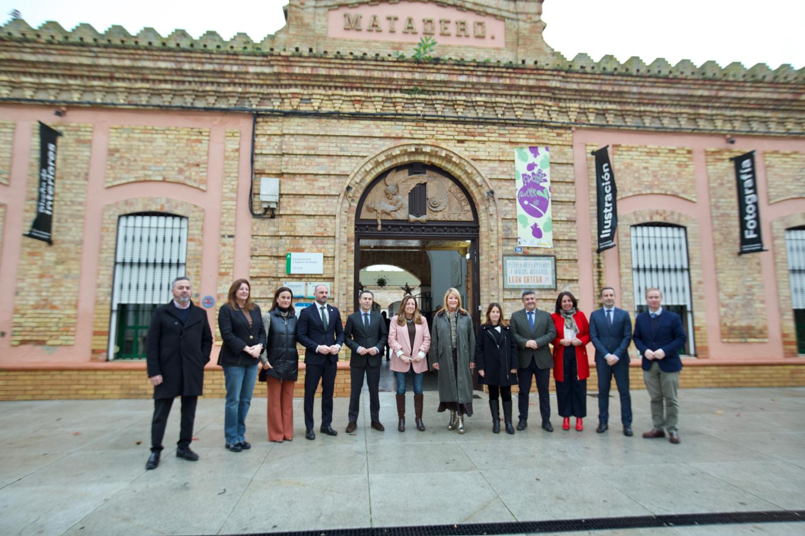 Primera piedra de la ampliación de la EA León Ortega de Huelva.