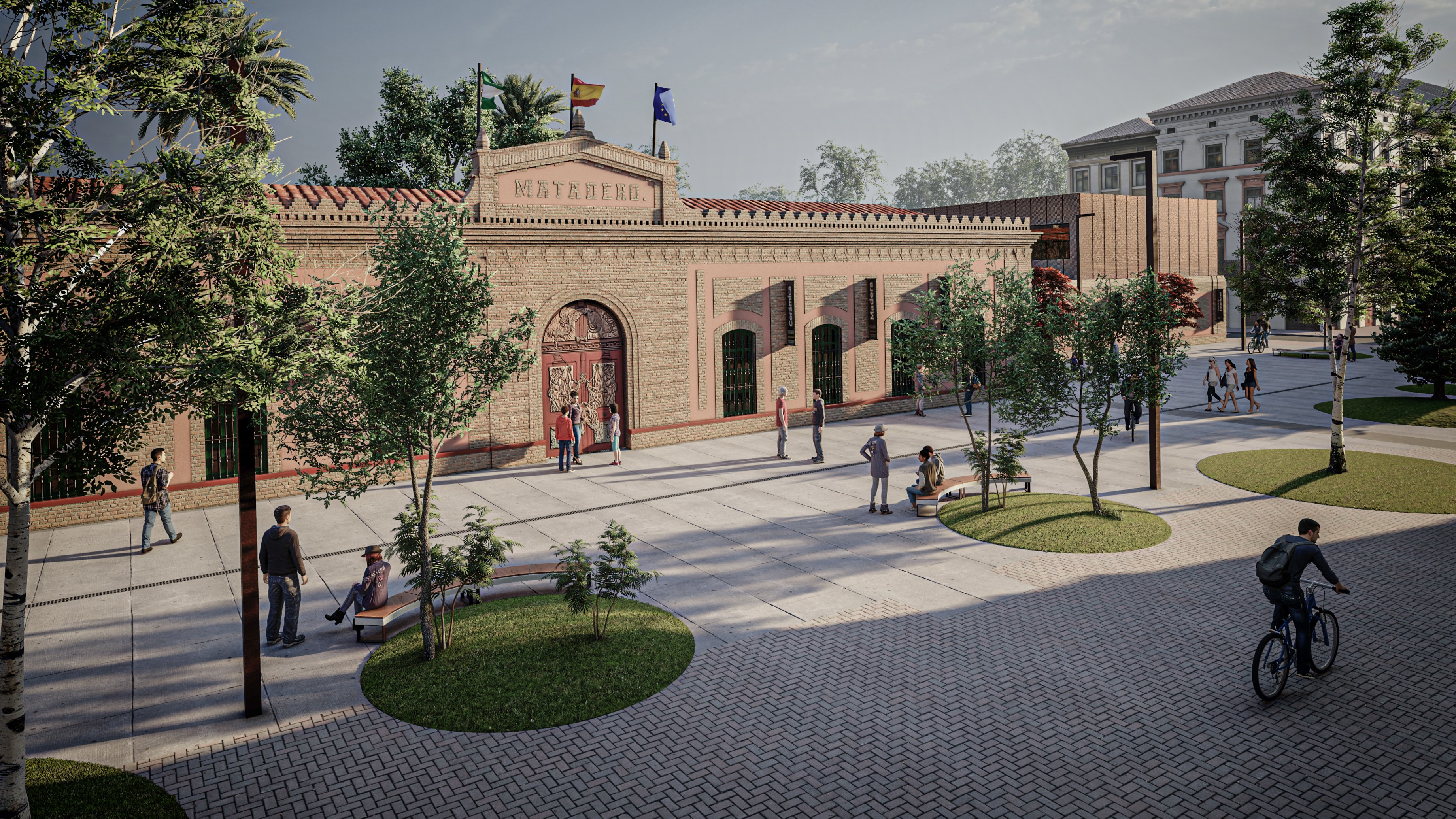 Primera piedra de la ampliación de la EA León Ortega de Huelva.