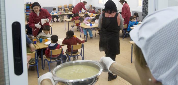 Un comedor en centro educativo de Andalucía