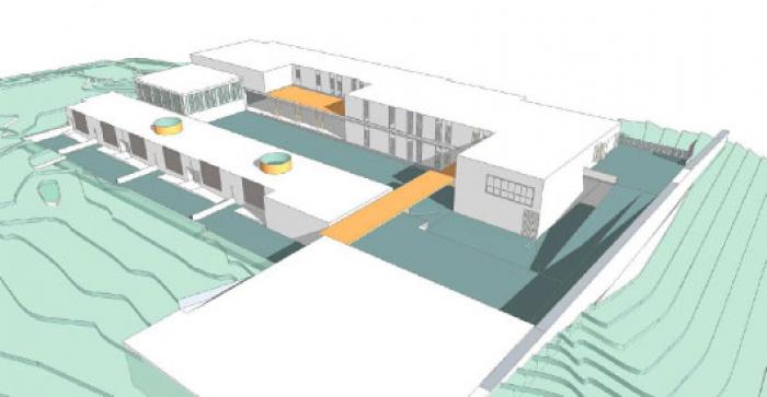 Recreación virtual del CEIP Ximénez de Guzmán de Coín (Málaga).