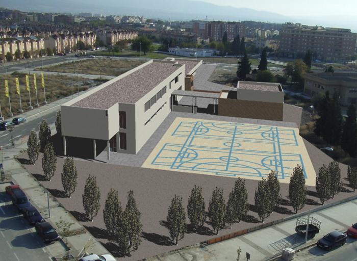 Imagen virtual del nuevo colegio que se construirá en Parque Almunia, Granada