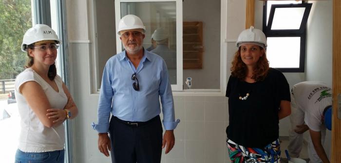 Visita del director general de la Agencia Pública Andaluza de Educación a las obras del IES Número 1 Universidad Laboral (Málaga)