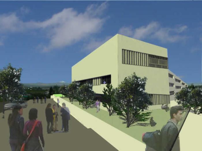 Imagen del proyecto del nuevo edificio del IES Emilio Canalejo Olmeda de Montilla (Córdoba).