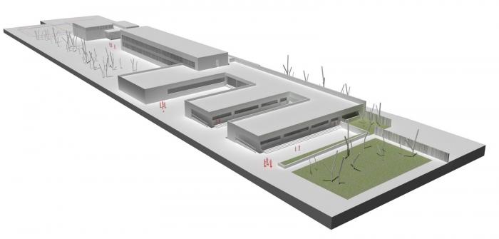 Maqueta del nuevo colegio que se construirá en Atarfe (Granada).