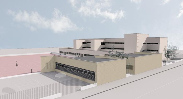 Recreación virtual del nuevo colegio que ISE Andalucía construirá en La Carlota