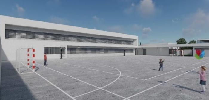 Imagen de la propuesta de nuevo edificio para primaria en el CEIP Los Argonautas de Chipiona (Cádiz)