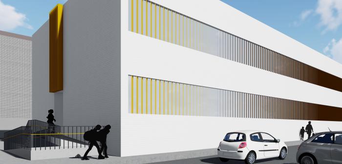 Imagen del proyecto del nuevo edificio del IES Los Cerros de Úbeda (Jaén)