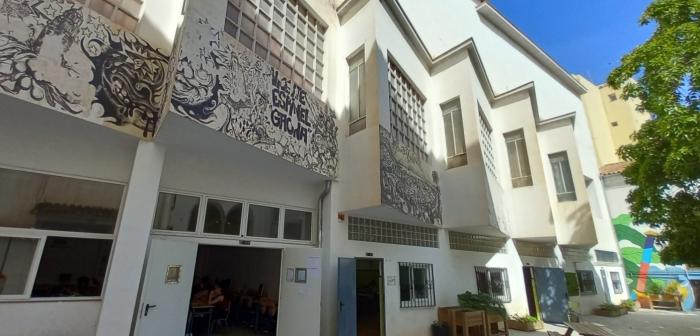 Exterior del salón de actos del IES Vicente Espinel de Málaga