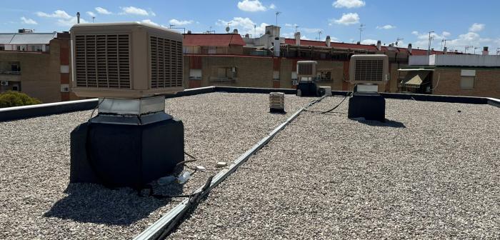 Cubierta reparada del IES Blas Infante de Córdoba