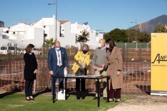 Primera piedra del nuevo IES de San Pedro de Alcántara, en Marbella (Málaga)