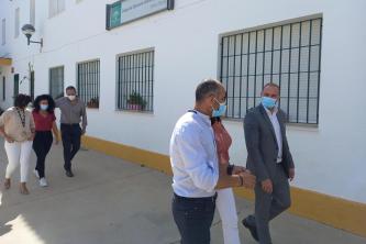 Llegada al CEIP Alonso Barba de Lepe