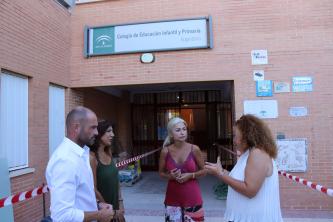 Visita a las obras de adaptación a IES del antiguo CEIP Argantonio de Castilleja de Guzmán (Sevilla)