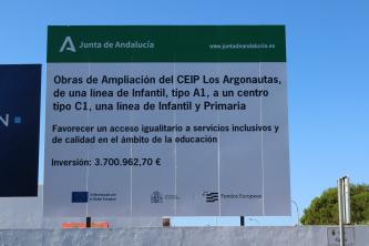 Primera piedra del nuevo edificio del CEIP Los Argonautas de Chipiona (Cádiz)