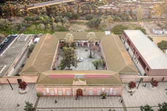 Primera piedra de la ampliación de la EA León Ortega de Huelva.