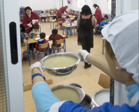 Un comedor escolar en Andalucía.