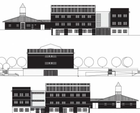 Alzado de la obra en el CEIP Inspectora Isabel Álvarez de La Puebla de Cazalla (Sevilla)