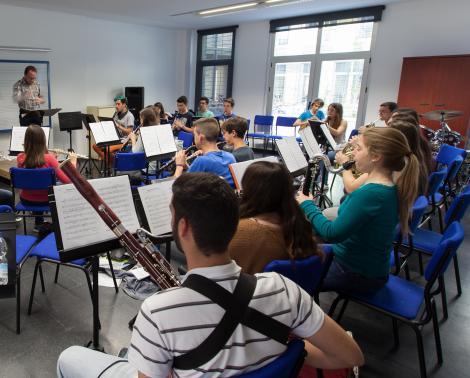 Alumnado de un conservatorio de música