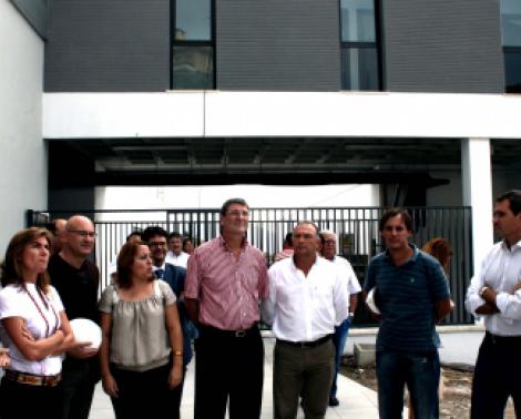 Momento de la visita al nuevo CEIP en zona de Parque Victoria