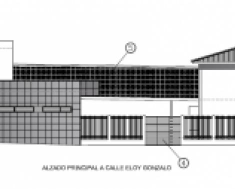 Alzados de la obra en el CEIP Roman Crespo Hoyo de Castellar, en Jaén. 