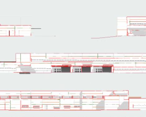Vista lateral del proyecto del nuevo colegio