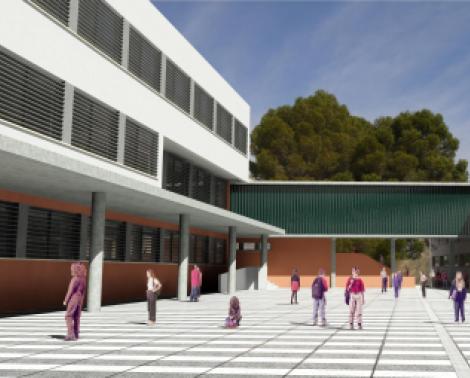 Recreación de la obra que se realizará en el IES Moraima de Loja