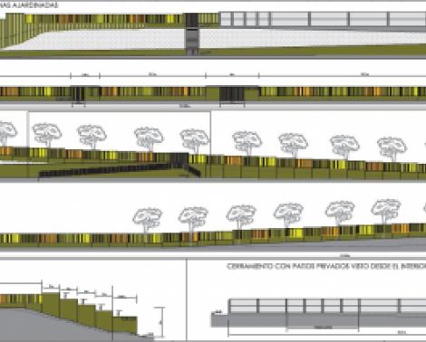 Vista de alzado de las obras del CEIP Cecilio Pujazón de San Fernando (Cádiz)