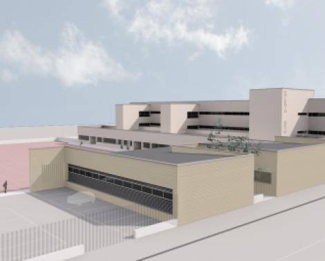 Recreación virtual del nuevo colegio que ISE Andalucía construirá en La Carlota
