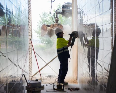 Obras en centro educativo de Andalucía
