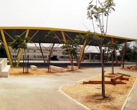 Nuevos espacios exteriores del CEIP Marie Curie de Sevilla