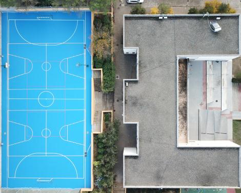 Vista aérea del CEIP Sierra de Cádiz de Algar